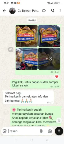 Testimonial Papan Bunga Pernikahan gading serpong
