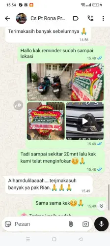Testimonial Papan Bunga gading serpong